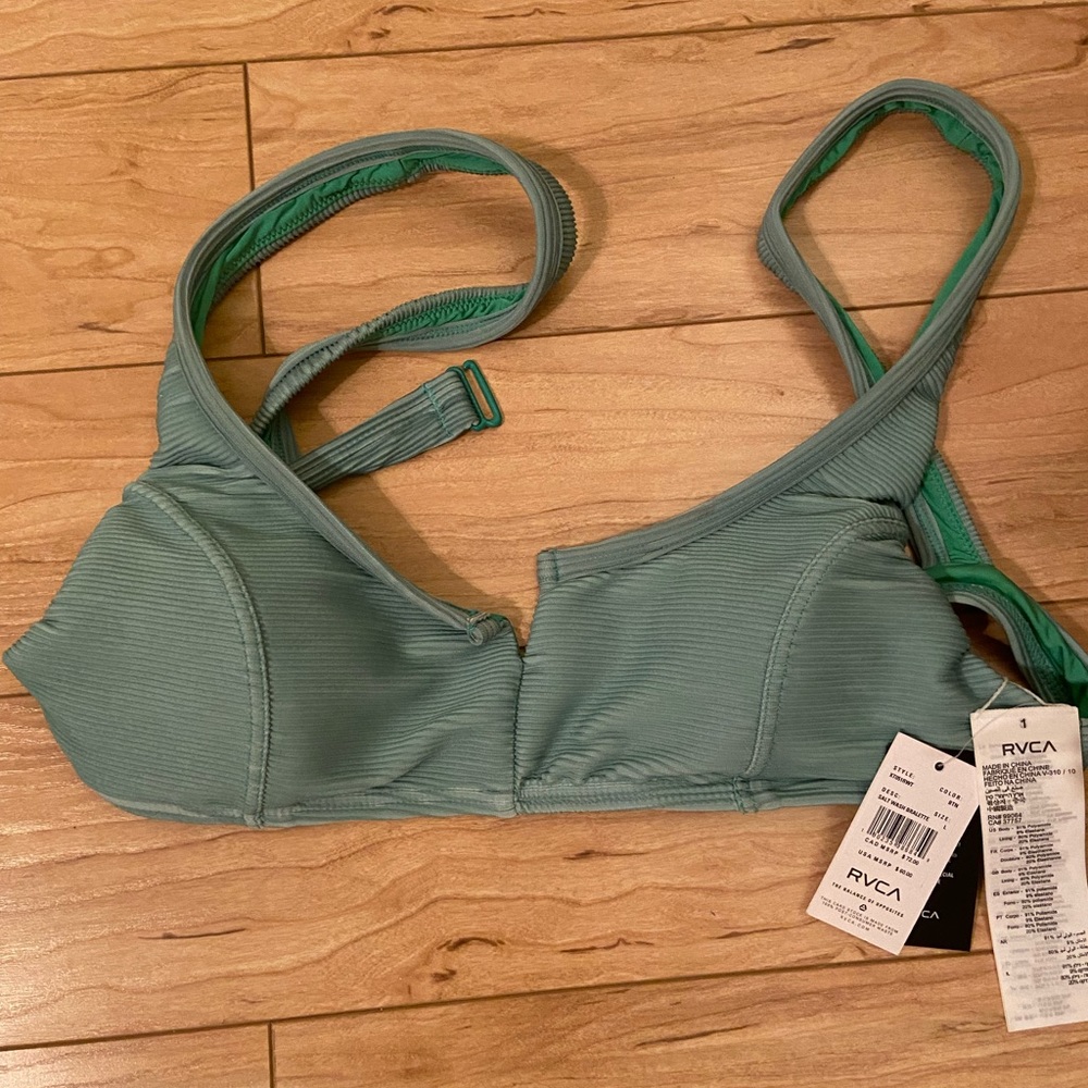 RVCA Salt Water Ribbed Bikini Top